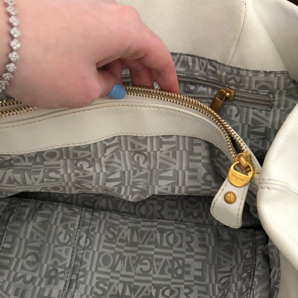 SALVATORE FERRAGAMO white purse/handbag - Picture 5 of 6